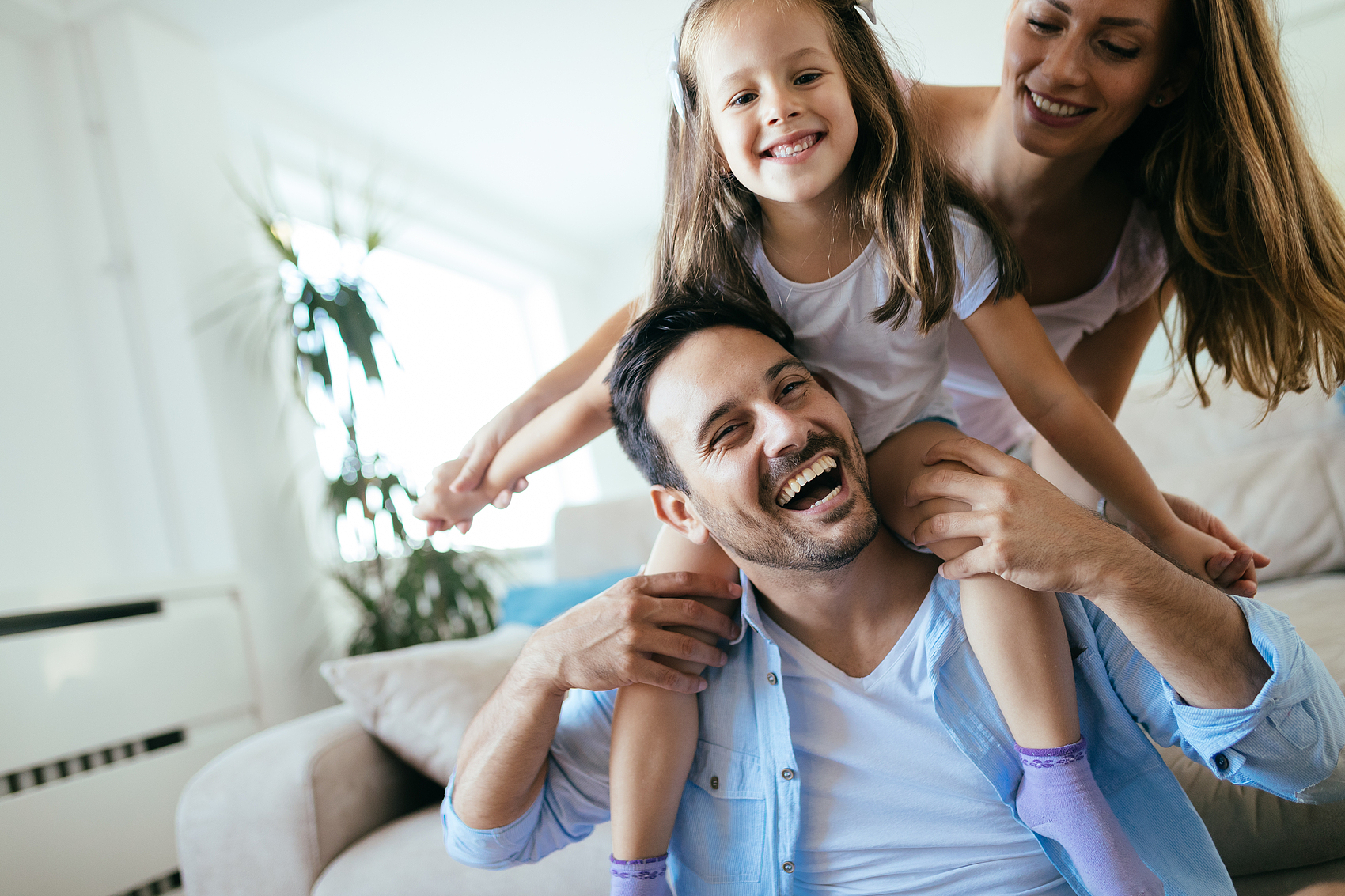 Family enjoying a comfortable indoor environment